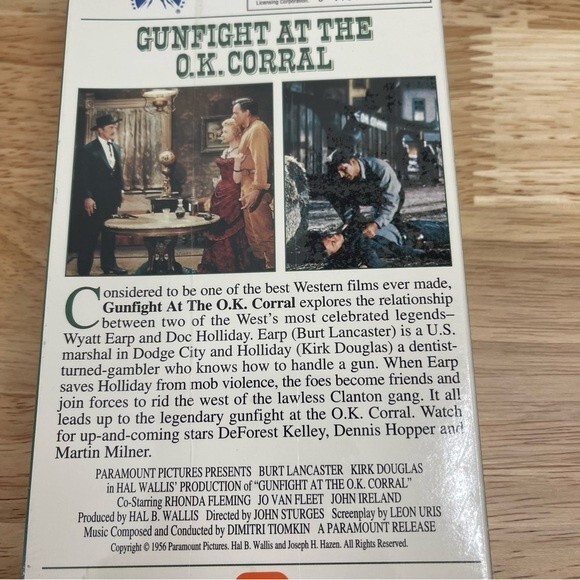 Gun Fight At The O.K. Corral VHS Tape Movie Classic Nostalgic Western Cowboy NEW - Picture 3 of 6